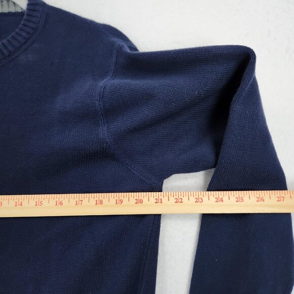 Eddie Bauer Sweater Mens Large Blue Cotton Crew Neck Classic Pullover Casual - Picture 3 of 9